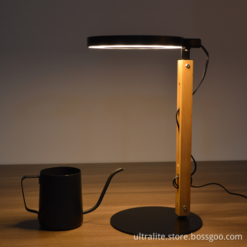 New Design Nordic Wood Base Led Lamp Magnifying Lamp